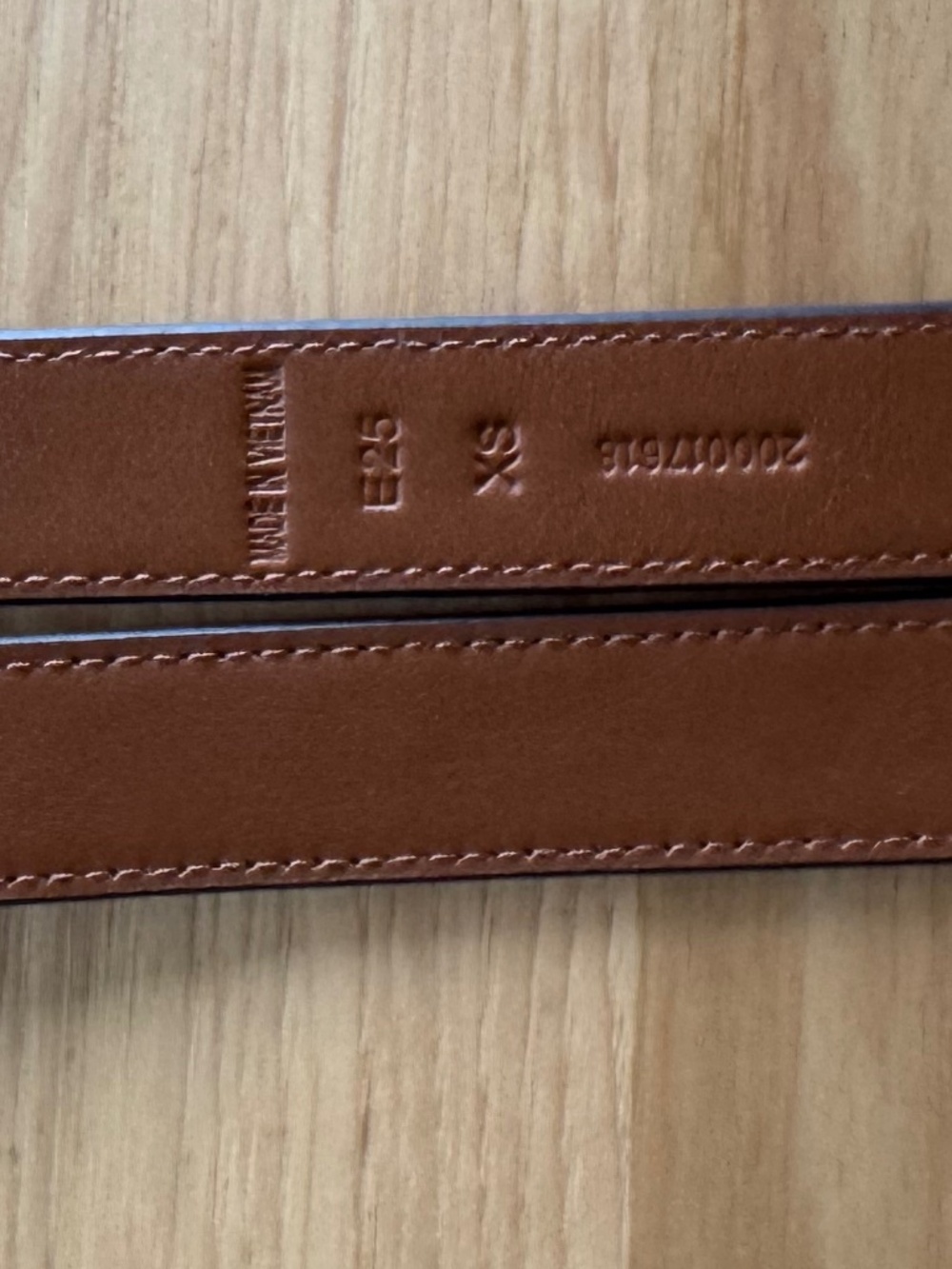 Ralph Lauren Double-Buckle Stacked Wide Leather Belt in Lauren Tan - XS - NWT - Picture 4 of 9